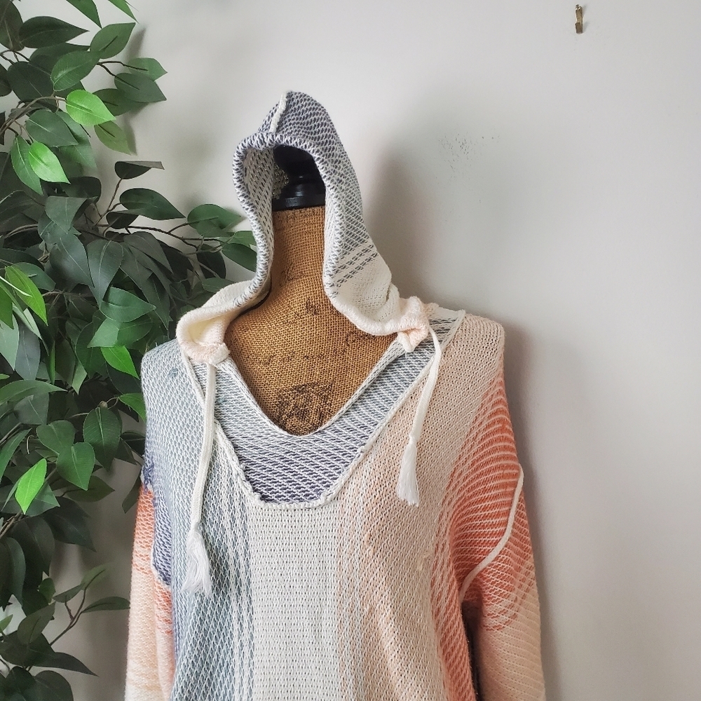 Rip Curl Poncho Hippie Boho Sweater Beach Lounger Medium - Picture 2 of 13